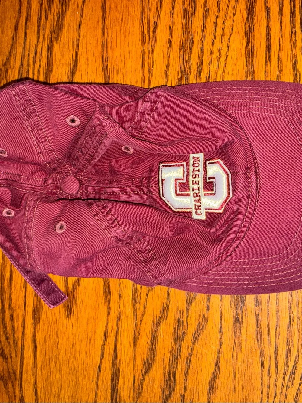 Charleston Patch Baseball Cap in Deep Berry